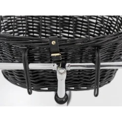 TRIXIE Front-Fahrradkorb, schwarz | 50 x 41 x 35 cm
