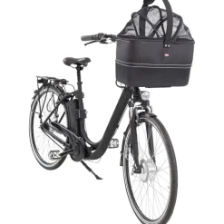 TRIXIE Front-Fahrradkorb, schwarz | 41 x 47 x 29 cm