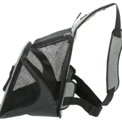 TRIXIE Fronttasche Savina, schwarz/grau | 30 x 33 x 26 cm