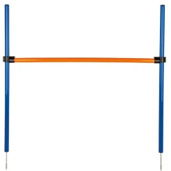 TRIXIE Fun Agility Hürde, blau/orange | 113 × 110 cm, ø 3 cm