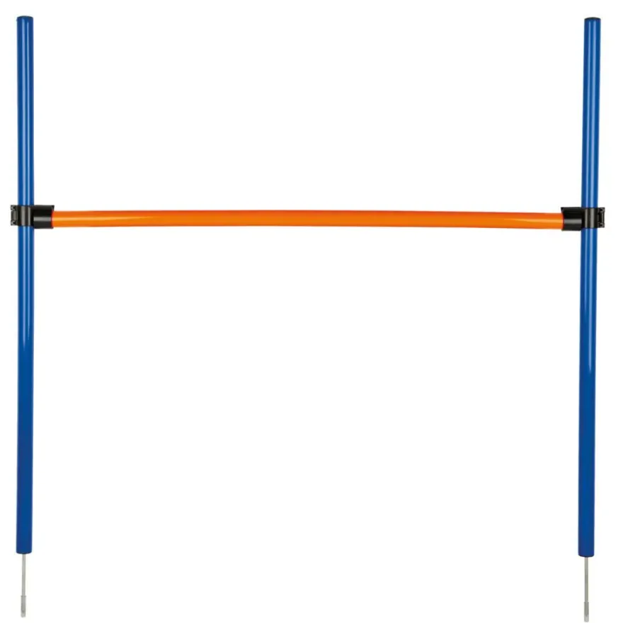 TRIXIE Fun Agility Hürde, blau/orange | 113 × 110 cm, ø 3 cm