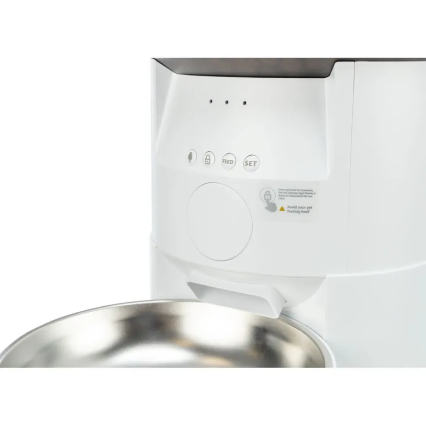 TRIXIE Futterautomat TX-S Smart 3.0L, weiß | 3 l/18 × 31 × 18 cm