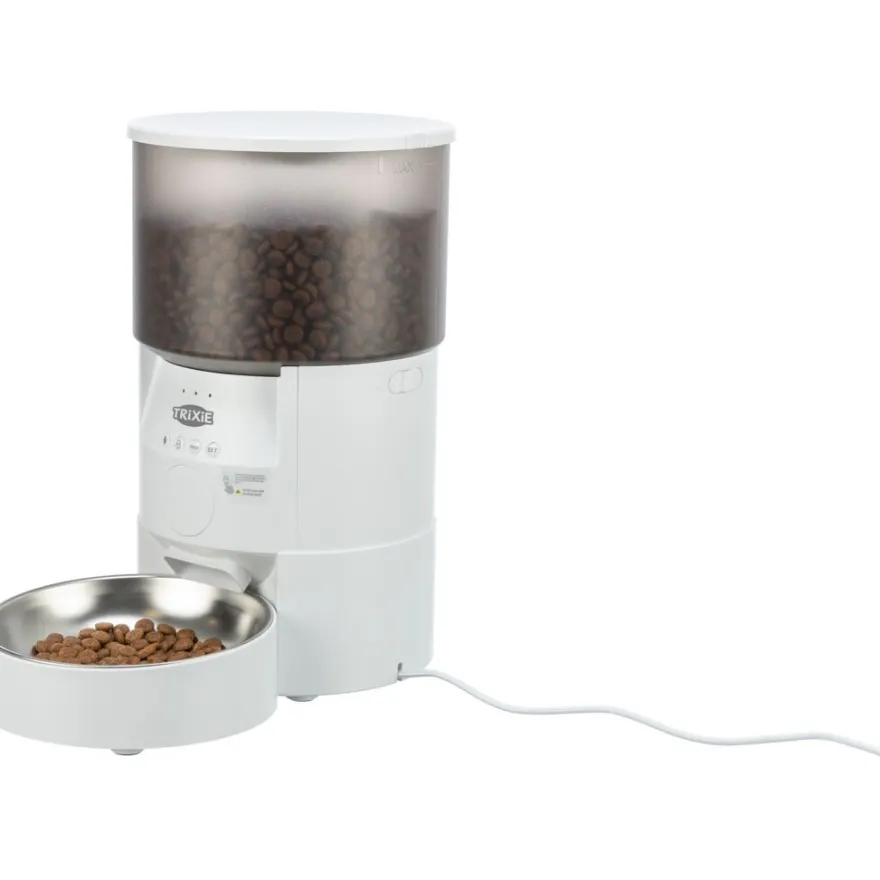 TRIXIE Futterautomat TX-S Smart 3.0L, weiß | 3 l/18 × 31 × 18 cm