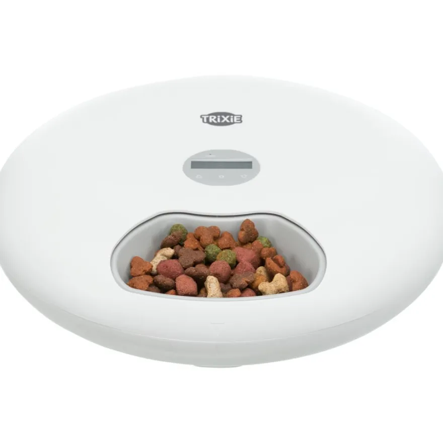 TRIXIE Futterautomat TX5+1, weiß | 6 × 0,18 l/ø 32 × 8 cm