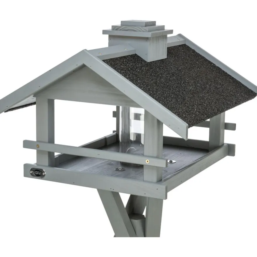 TRIXIE Futterhaus, grau | 49 × 34 × 45 cm/1,34 m