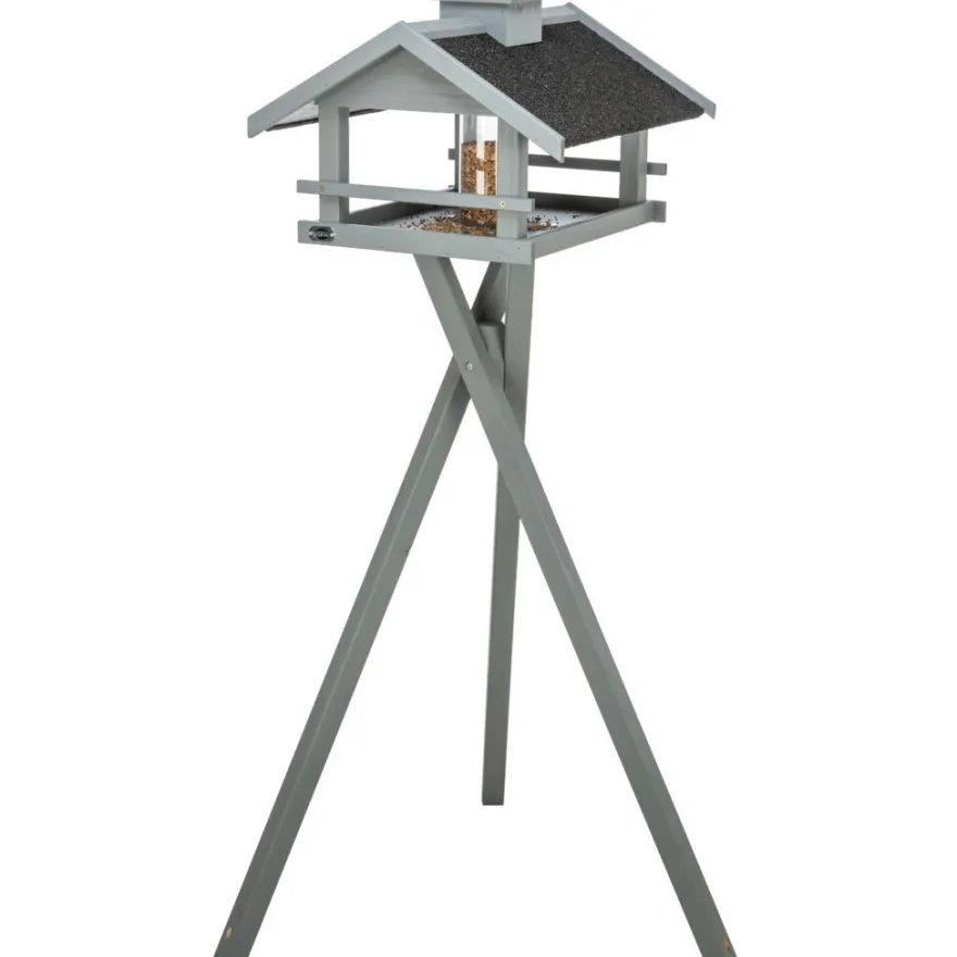 TRIXIE Futterhaus, grau | 49 × 34 × 45 cm/1,34 m