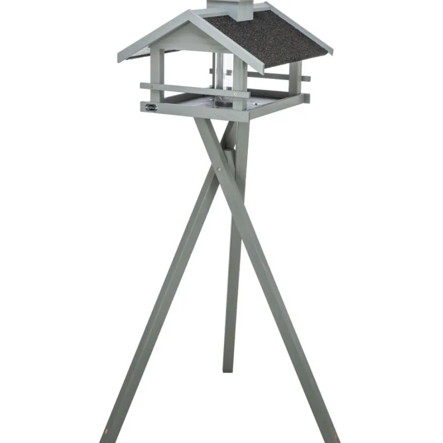 TRIXIE Futterhaus, grau | 49 × 34 × 45 cm/1,34 m