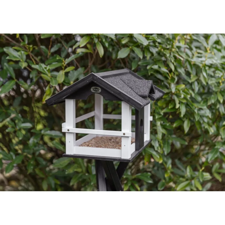 TRIXIE Futterhaus, schwarz/weiß | 48 × 33 × 37 cm/1,33 m