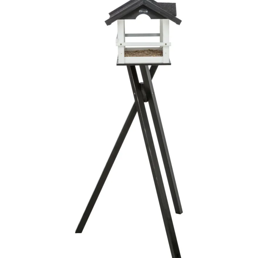 TRIXIE Futterhaus, schwarz/weiß | 48 × 33 × 37 cm/1,33 m
