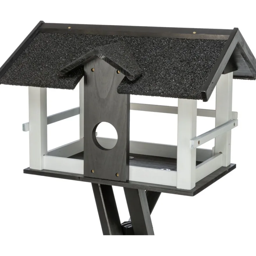 TRIXIE Futterhaus, schwarz/weiß | 48 × 33 × 37 cm/1,33 m