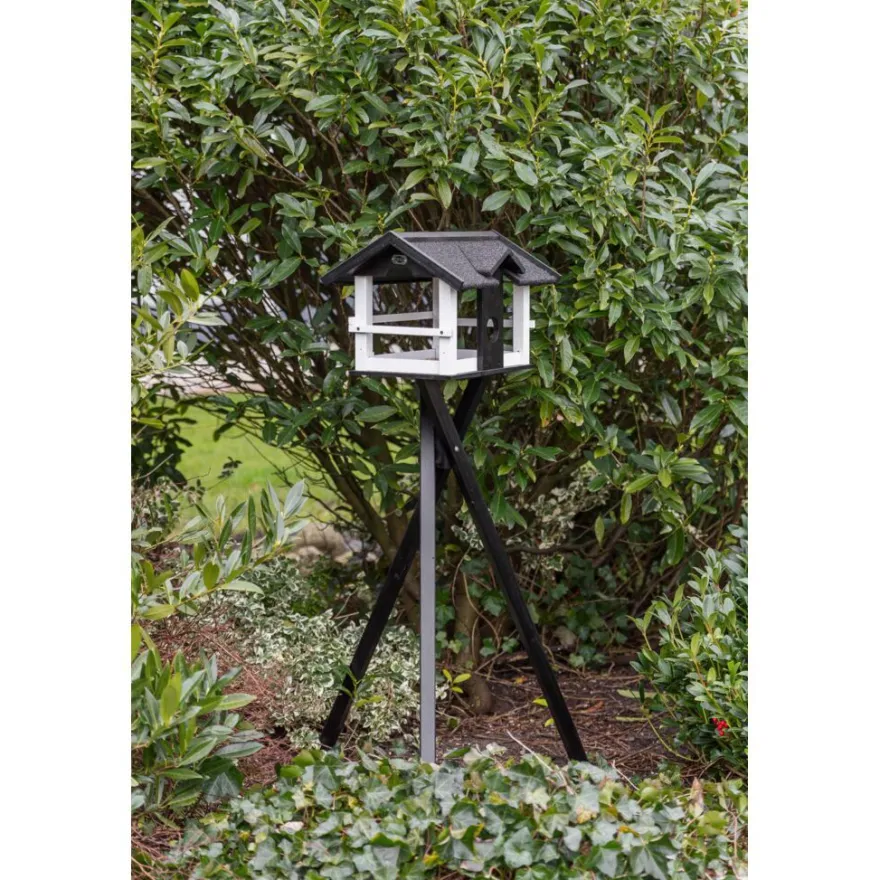 TRIXIE Futterhaus, schwarz/weiß | 48 × 33 × 37 cm/1,33 m