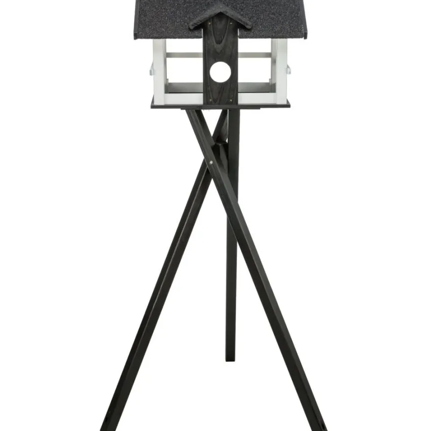 TRIXIE Futterhaus, schwarz/weiß | 48 × 33 × 37 cm/1,33 m