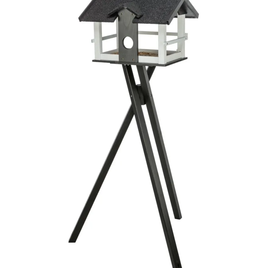 TRIXIE Futterhaus, schwarz/weiß | 48 × 33 × 37 cm/1,33 m
