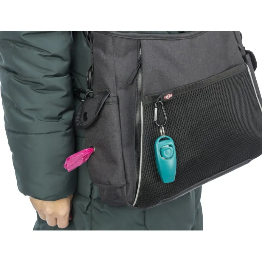TRIXIE Gassi- und Dummy-Tasche, anthrazit | 34 x 29 x 9 cm