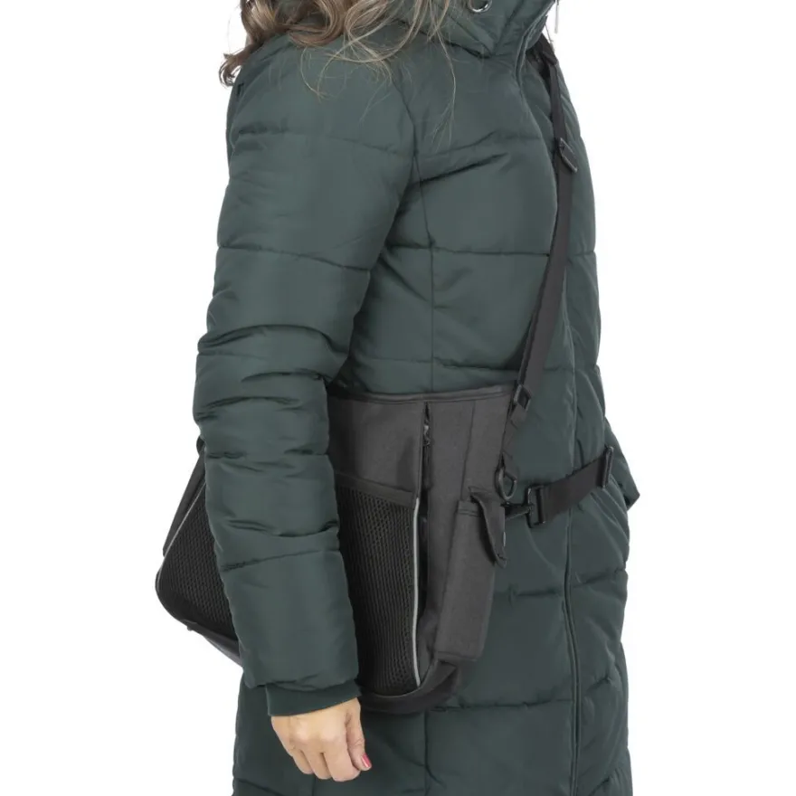 TRIXIE Gassi- und Dummy-Tasche, anthrazit | 34 x 29 x 9 cm