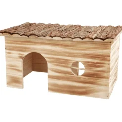 TRIXIE Haus Grete 2 Ausgänge Kaninchen, Rindenh./gefl. | 45 x 24 x 28 cm