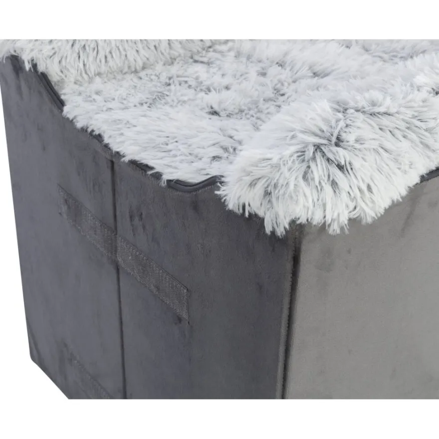 TRIXIE Höhle Harvey mit Treppe, grau/weiß-schwarz | 135 x 47 x 50 cm