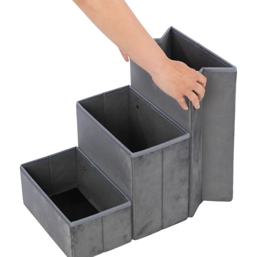 TRIXIE Höhle Harvey mit Treppe, grau/weiß-schwarz | 135 x 47 x 50 cm
