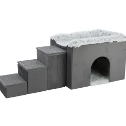 TRIXIE Höhle Harvey mit Treppe, grau/weiß-schwarz | 135 x 47 x 50 cm