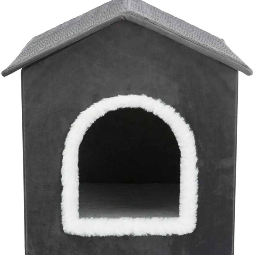 TRIXIE Höhle Livia, dunkelgrau/weiß | 38 x 41 x 44 cm