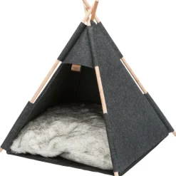 TRIXIE Höhle Tipi, Filz, anthrazit | 55 x 65 x 55 cm