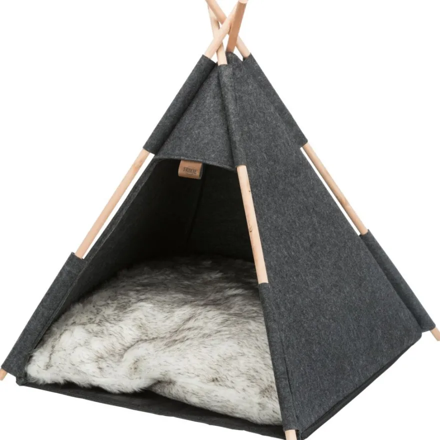 TRIXIE Höhle Tipi, Filz, anthrazit | 55 x 65 x 55 cm