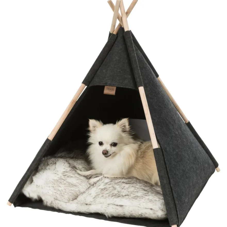 TRIXIE Höhle Tipi, Filz, anthrazit | 55 x 65 x 55 cm