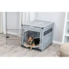TRIXIE Home Kennel, Polyrattan, hellgrau | M: 58 x 60 x 77 cm