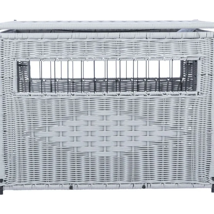 TRIXIE Home Kennel, Polyrattan, hellgrau | M: 58 x 60 x 77 cm
