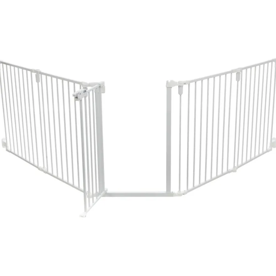 TRIXIE Hunde-Absperrgitter mit Tür, 5-teilig | 62,5–300 × 76,5 cm