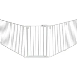 TRIXIE Hunde-Absperrgitter mit Tür, 5-teilig | 62,5–300 × 76,5 cm