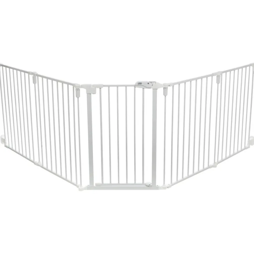 TRIXIE Hunde-Absperrgitter mit Tür, 5-teilig | 62,5–300 × 76,5 cm