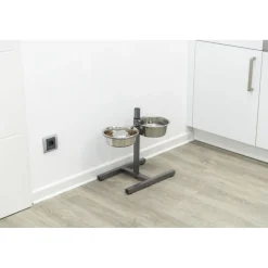 TRIXIE Hundebar, Edelstahl/Metall | 2 x 1.8 l/ø 21 cm