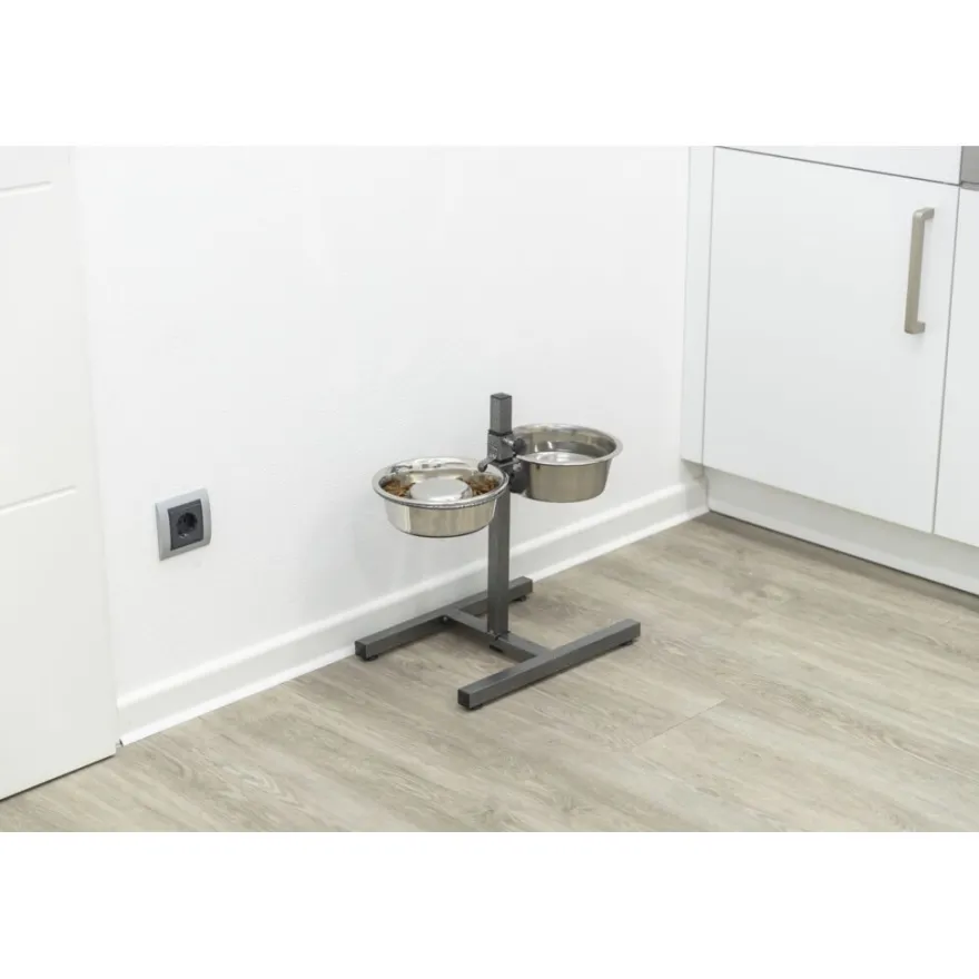 TRIXIE Hundebar, Edelstahl/Metall | 2 x 1.8 l/ø 21 cm