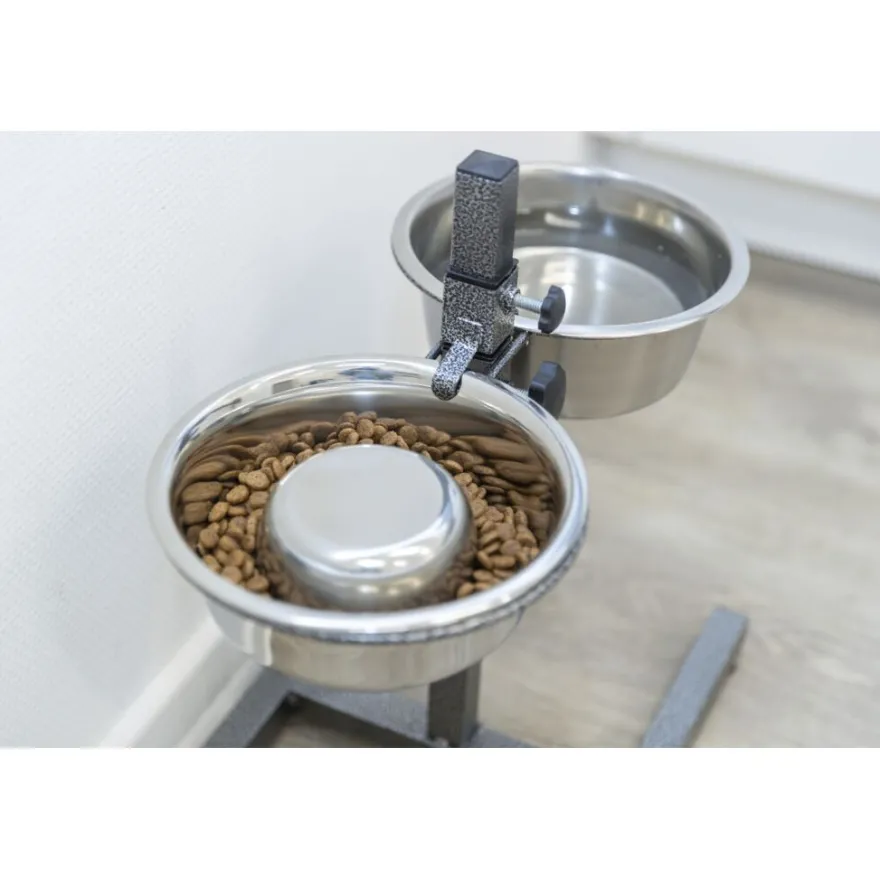 TRIXIE Hundebar, Edelstahl/Metall | 2 x 1.8 l/ø 21 cm
