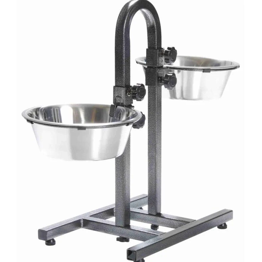 TRIXIE Hundebar, Metall/Edelstahl | 2 × 2,8 l/ø 24 cm