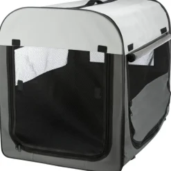 TRIXIE Hundebox Basic, dunkelgrau/hellgrau | XS: 32 × 32 × 47 cm