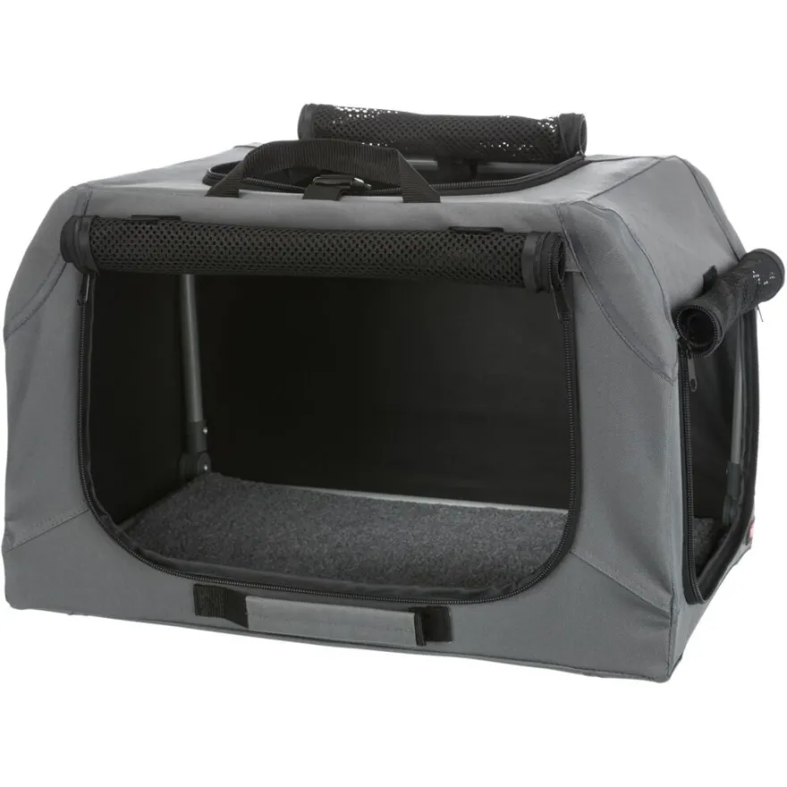 TRIXIE Hundebox Easy, grau | XS–S: 50 x 33 x 36 cm