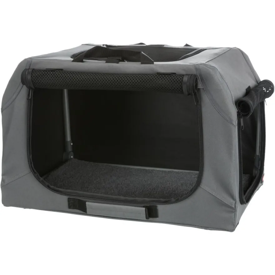 TRIXIE Hundebox Easy, grau | XS–S: 50 x 33 x 36 cm