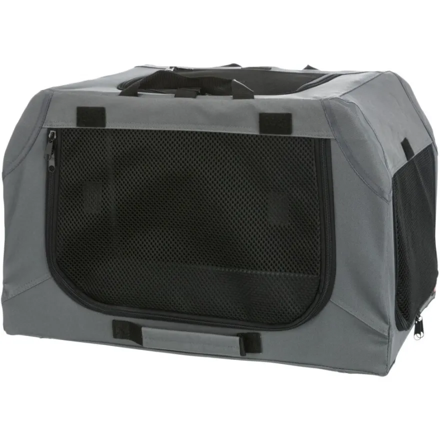 TRIXIE Hundebox Easy, grau | XS–S: 50 x 33 x 36 cm