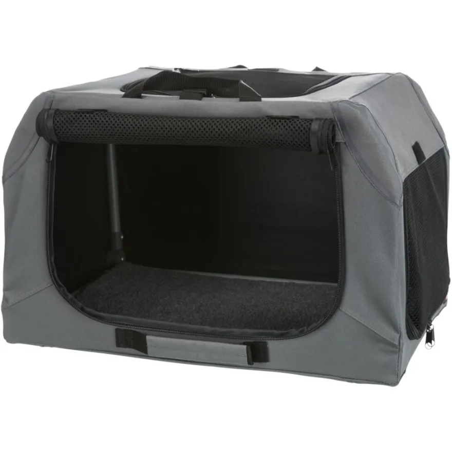 TRIXIE Hundebox Easy, grau | XS–S: 50 x 33 x 36 cm
