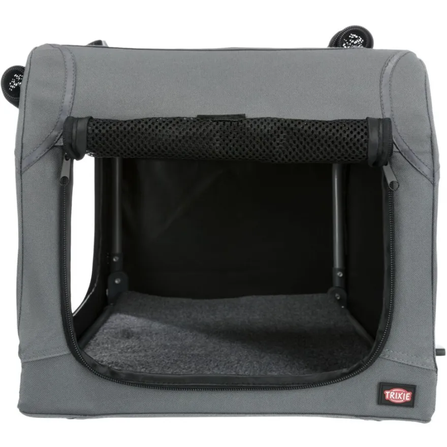 TRIXIE Hundebox Easy, grau | XS–S: 50 x 33 x 36 cm