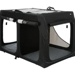 TRIXIE Hundebox Vario Double, schwarz/grau | S: 91 x 60 x 61/57 cm