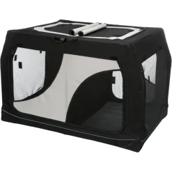 TRIXIE Hundebox Vario Double, schwarz/grau | S: 91 x 60 x 61/57 cm