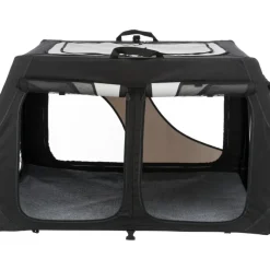 TRIXIE Hundebox Vario Double, schwarz/grau | S: 91 x 60 x 61/57 cm