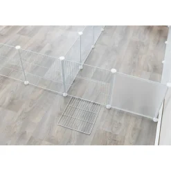 TRIXIE Indoor Freilaufgehege, Metall/Kunststoff, weiß | 140 x 35 x 70 cm