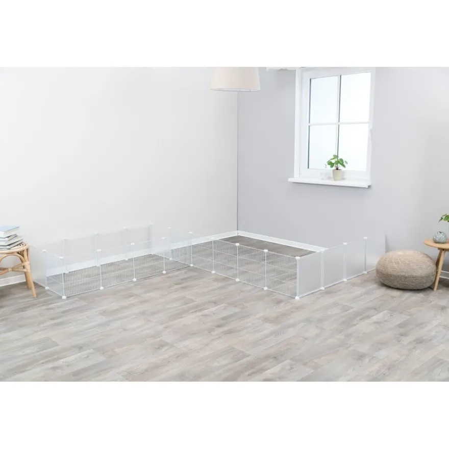 TRIXIE Indoor Freilaufgehege, Metall/Kunststoff, weiß | 140 x 35 x 70 cm
