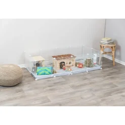 TRIXIE Indoor Freilaufgehege, Metall/Kunststoff, weiß | 140 x 35 x 70 cm