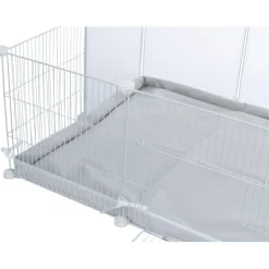 TRIXIE Indoor Freilaufgehege, Metall/Kunststoff, weiß | 140 x 35 x 70 cm