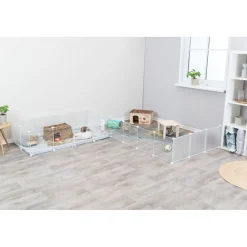 TRIXIE Indoor Freilaufgehege, Metall/Kunststoff, weiß | 140 x 35 x 70 cm